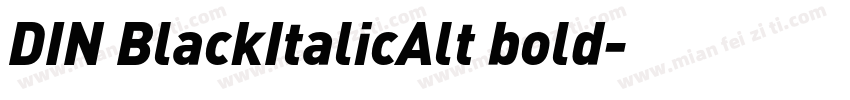 DIN BlackItalicAlt bold字体转换